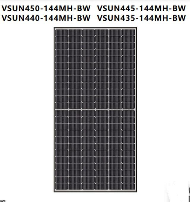 Tấm pin năng lượng mặt trời Vsun450-144MH-BW công suất 450W